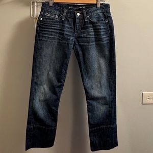 Joe"s Socialite Kicker Women 25 Cropped Jeans Mranda Wash